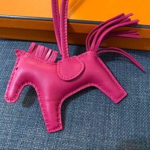 Hermès Milo Lambskin Rodeo Horse Bag Charm PM